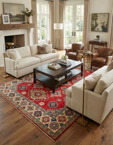5' 10 x 8' Hand Knotted Kazak Rug