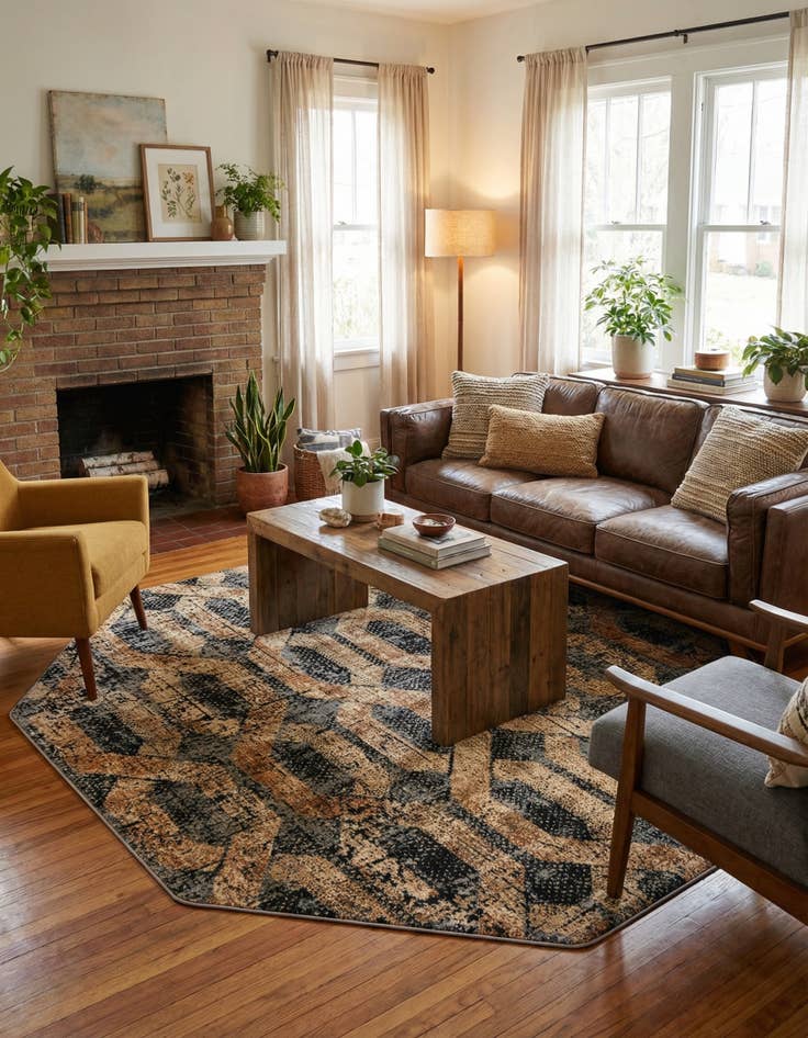 Detail image of 8' x 8' Saturn Octagon Rug