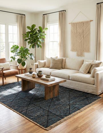 6' 4 x 9' 3 Hand Knotted Moroccan Wool Rug