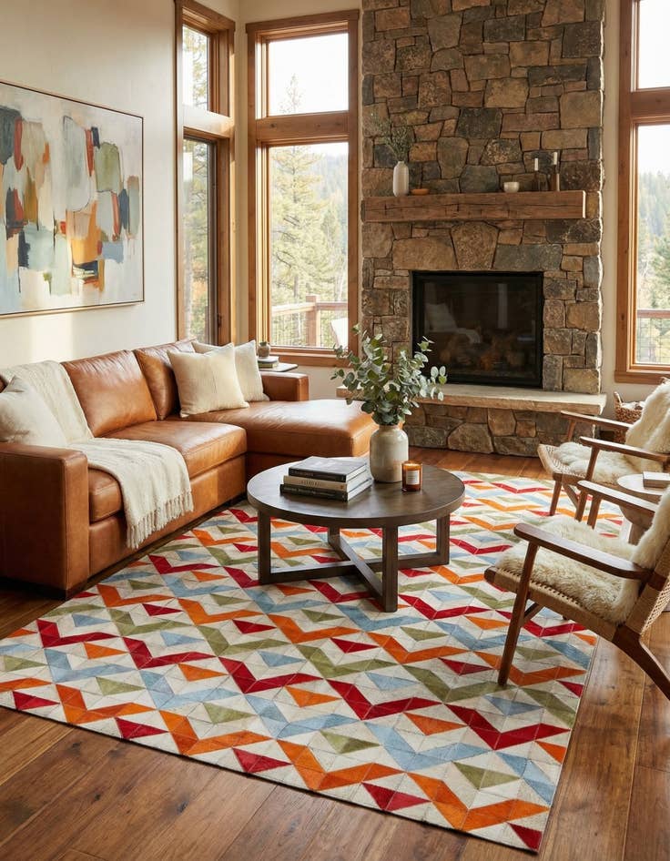 Detail image of  5' x 7' 9 Cowhide Rug