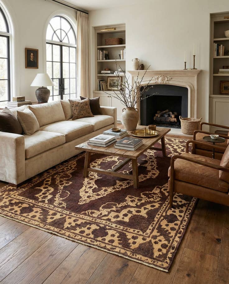 Detail image of 9' 7 x 12' 9 Hand Knotted Ultra Vintage Persian Wool Rug