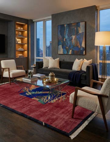 6' 7 x 9' 10 Hand Knotted Nepal Wool Rug