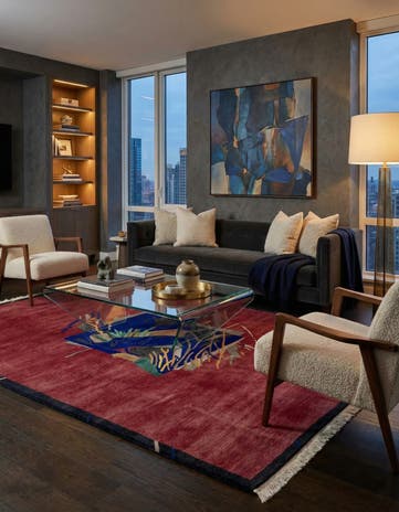 6' 7 x 9' 10 Hand Knotted Nepal Wool Rug