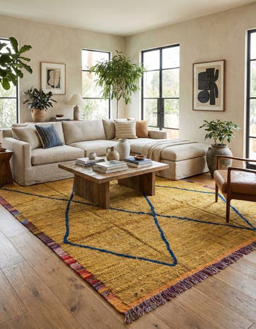 9' 2 x 11' 10 Hand Knotted Moroccan Wool Rug