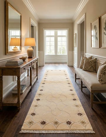 2' 7 x 9' 10 Hand Knotted Darya Wool Runner Rug