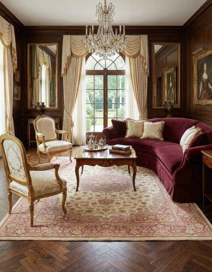 Detail image of  6' 10 x 10' 1 Ghom Silk Rug