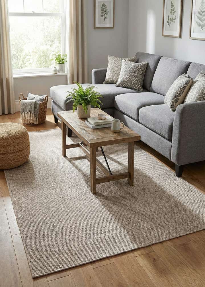 5' 3 x 8' Easy-Clean Solid Indoor / Outdoor Rug
