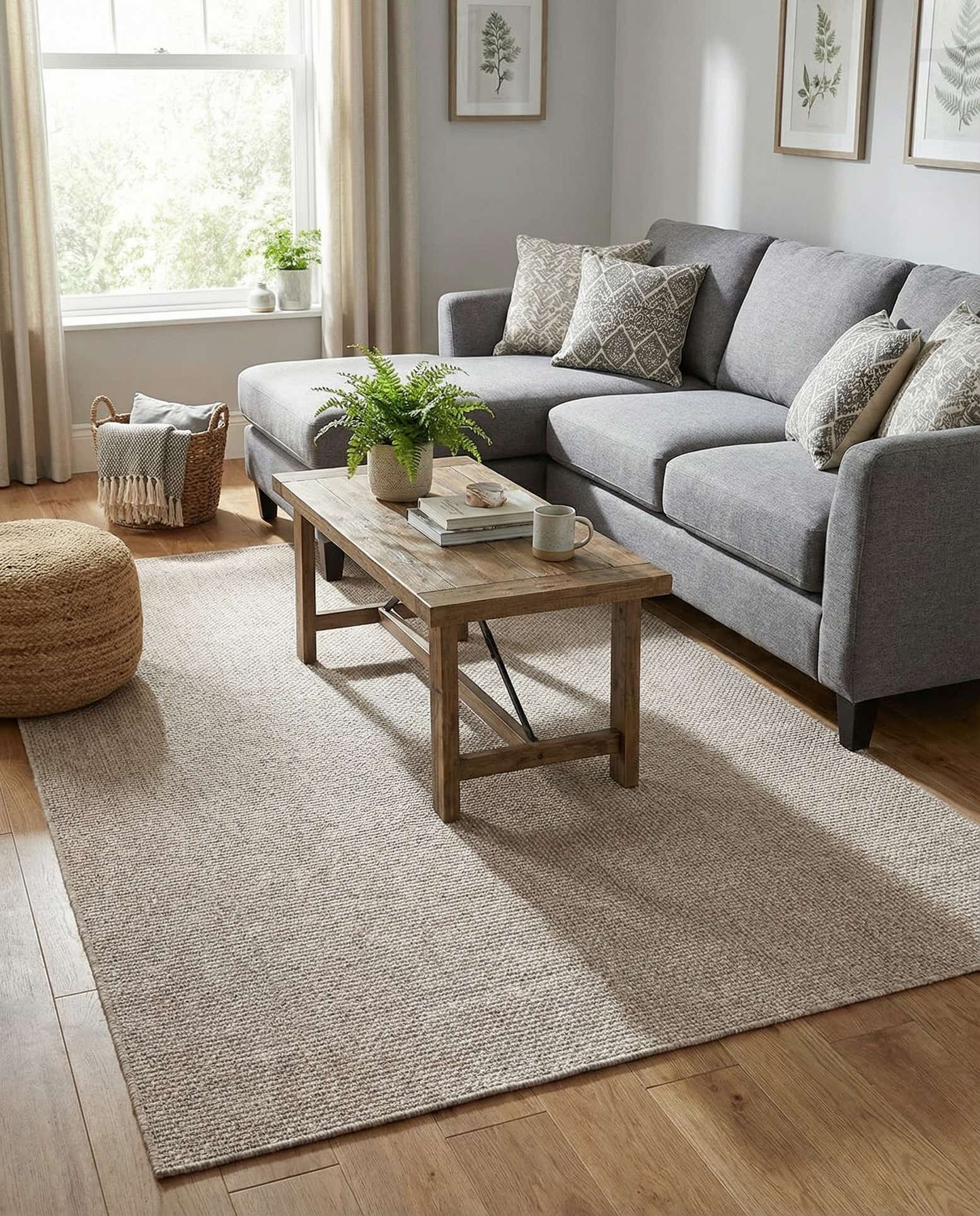 5' 3 x 8' Easy-Clean Solid Indoor / Outdoor Rug
