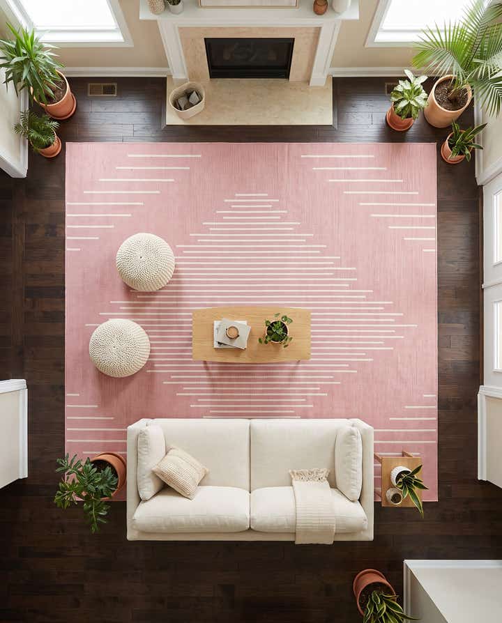 10' 8 x 10' 8 Easy-Clean Modern Indoor / Outdoor Square Rug