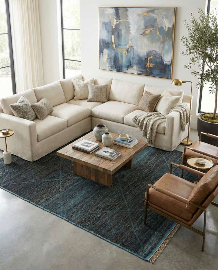 9' 2 x 12' 9 Hand Knotted Moroccan Wool Rug