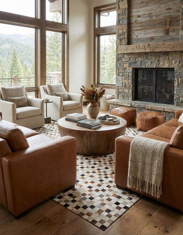 8' x 9' 9 Cowhide Stocks Rug