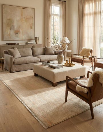 9' 2 x 11' 10 Hand Knotted Oushak Wool Rug