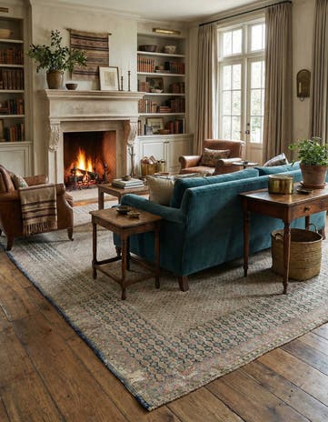 6' 10 x 9' 2 Hand Knotted Ultra Vintage Persian Wool Rug