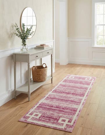 Jill Zarin Pink Uptown Lenox Hill Runner Rug