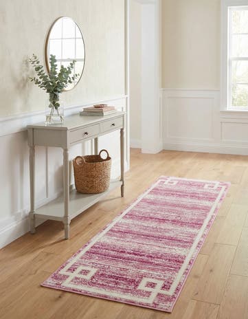 Jill Zarin Pink Uptown Lenox Hill Runner Rug