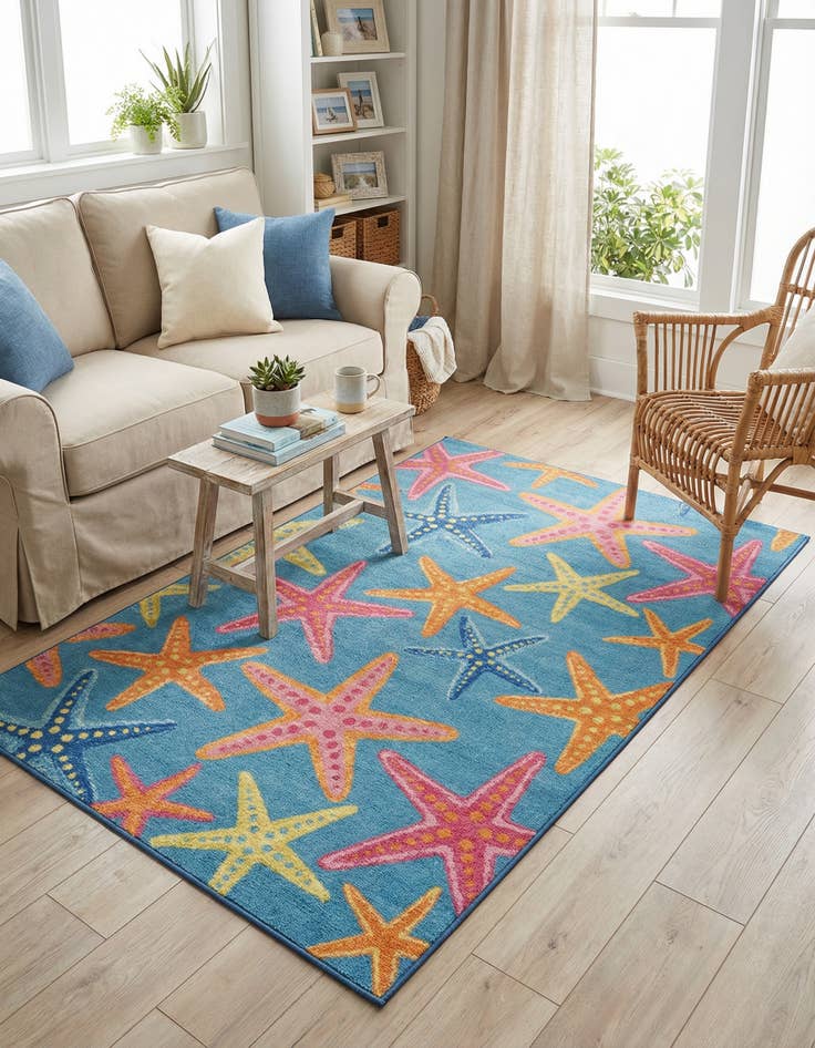 Detail image of 5' x 8'  Washable Capri Rug