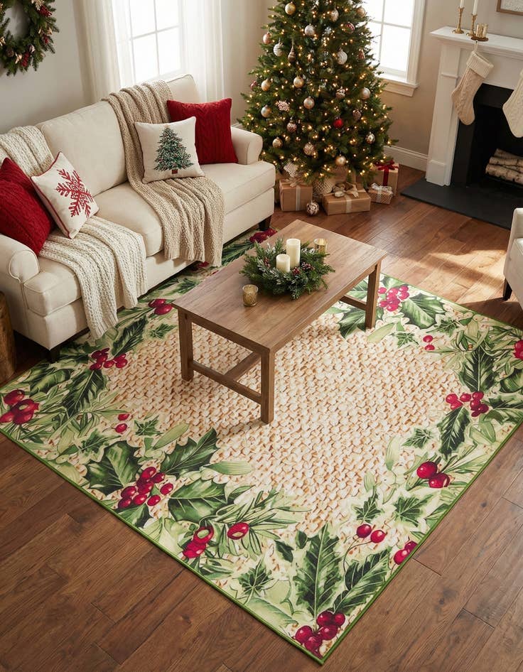 Detail image of 7' 10 x 7' 10  Washable Jill Zarin Caribbean Indoor / Outdoor Square Rug