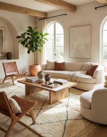 6' 5 x 10' 6 Hand Knotted Moroccan Wool Rug