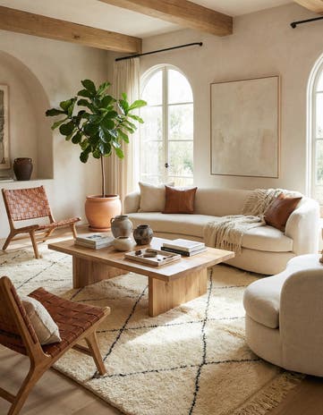 6' 5 x 10' 6 Hand Knotted Moroccan Wool Rug