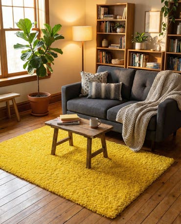  3' x 5' 3 Solid Shag Rug