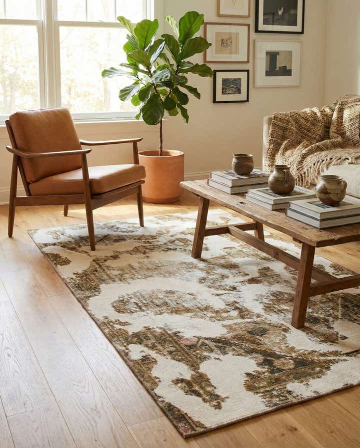 4' x 6' 9 Hand Knotted Ultra Vintage Persian Wool Rug