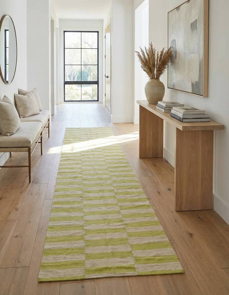 Detail image of 2' 6 x 9' 7  Hand Woven Kilim Modern Wool Runner Rug