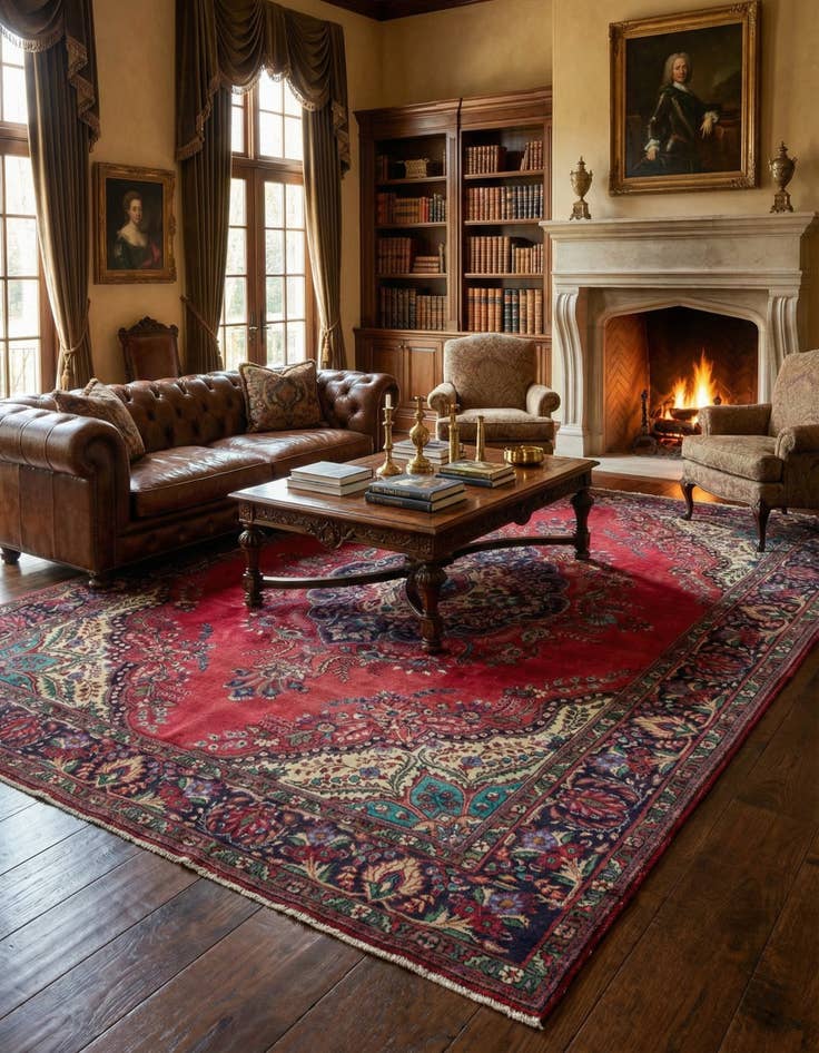 Detail image of 9' 7 x 12' 6  Hand Knotted Tabriz Persian Wool Rug