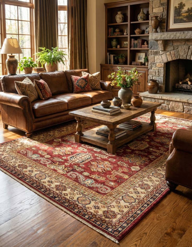 Detail image of 5' 8 x 7' 9  Hand Knotted Kazak Oriental Rug