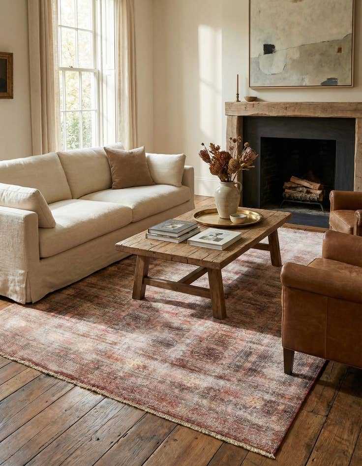 Detail image of 5' x 7' 6  Hand Knotted Ultra Vintage Persian Wool Rug