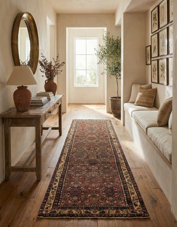 3' 6 x 10' Hand Knotted Shahsavand Persian Wool Runner Rug