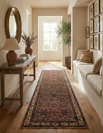 3' 6 x 10' Hand Knotted Shahsavand Persian Wool Runner Rug