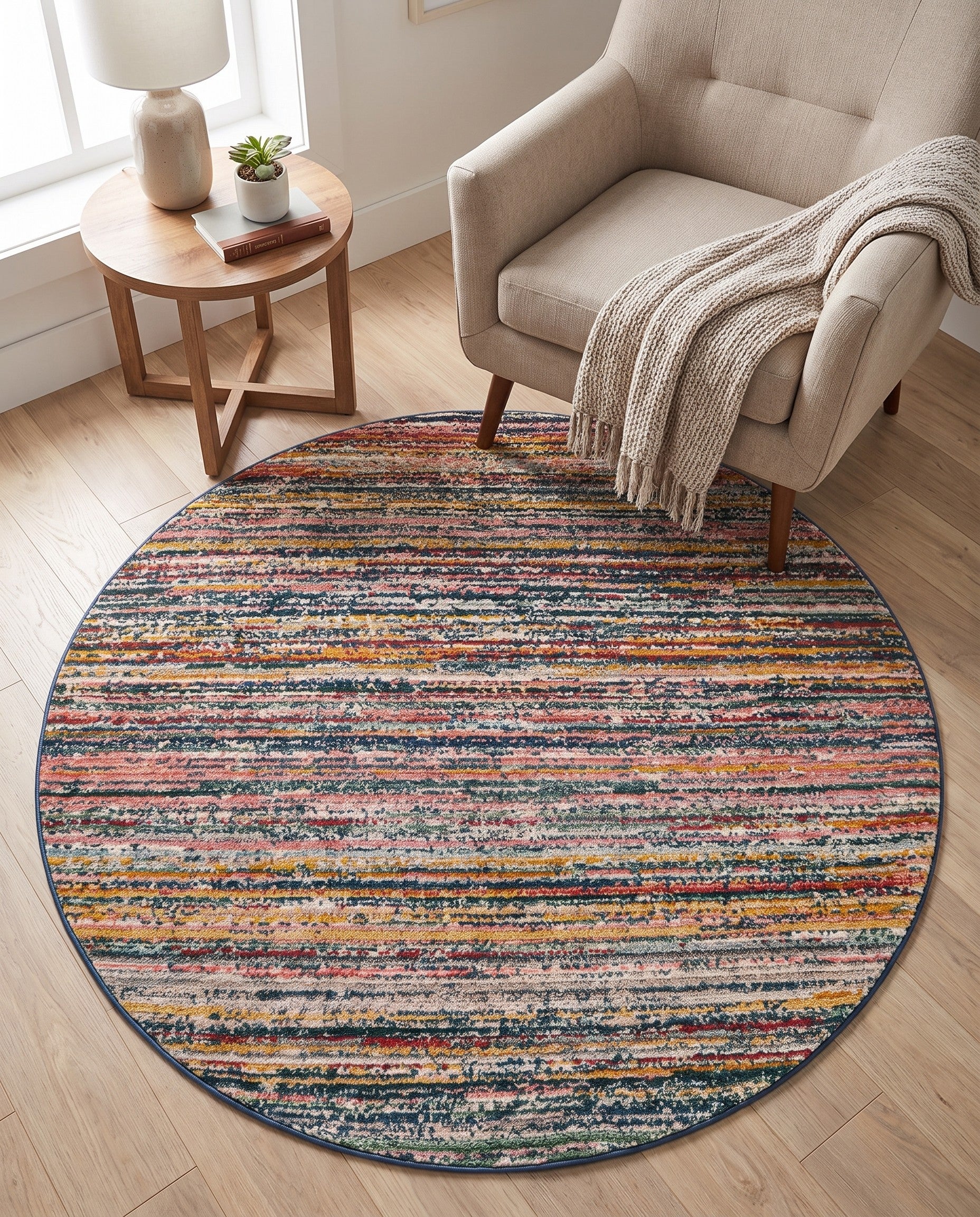 4' x 4' Gemstone Round Rug