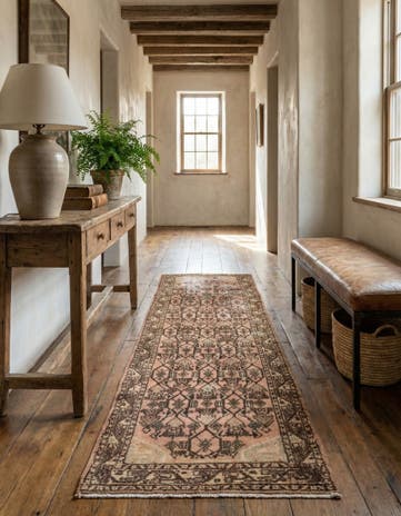 2' 5 x 8' 7 Hand Knotted Ultra Vintage Persian Wool Runner Rug