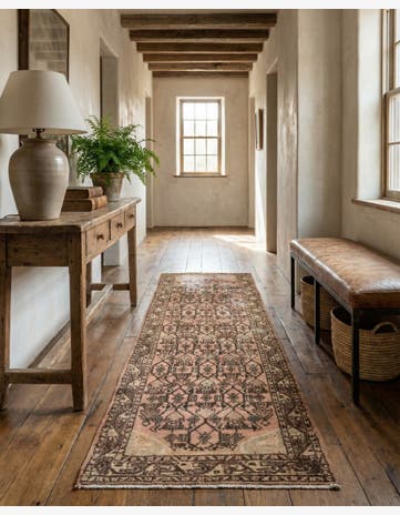 2' 5 x 8' 7 Hand Knotted Ultra Vintage Persian Wool Runner Rug