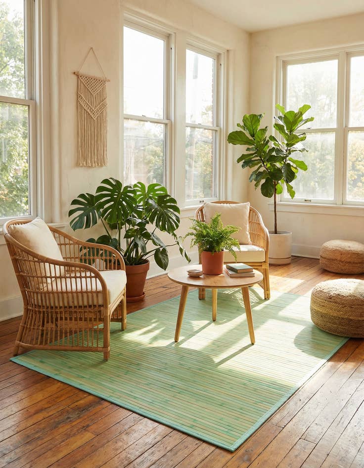 Detail image of 4' x 6' Bamboo Rug