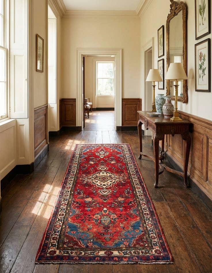 Detail image of  3' 7 x 10' 10 Mahal Wool Runner Rug