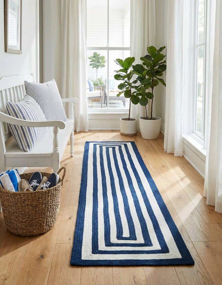 Detail image of 2' x 8'  Hand Woven Eco Verse   Washable Indoor / Outdoor Runner Rug