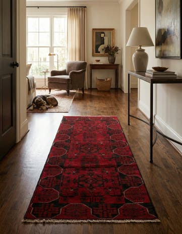 2' 5 x 6' 2 Hand Knotted Khal Mohammadi Wool Runner Rug