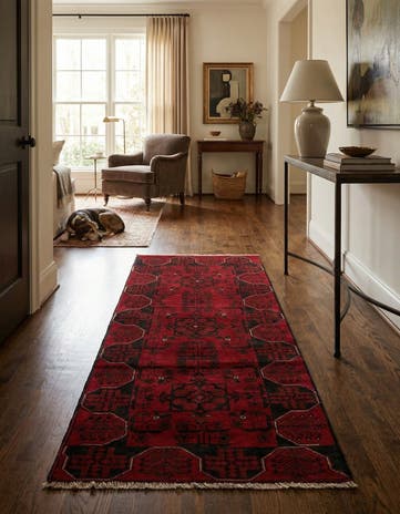2' 5 x 6' 2 Hand Knotted Khal Mohammadi Wool Runner Rug