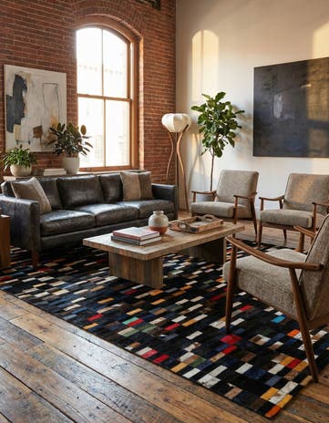 5' 3 x 7' 11 Cowhide - Patchwork Rug