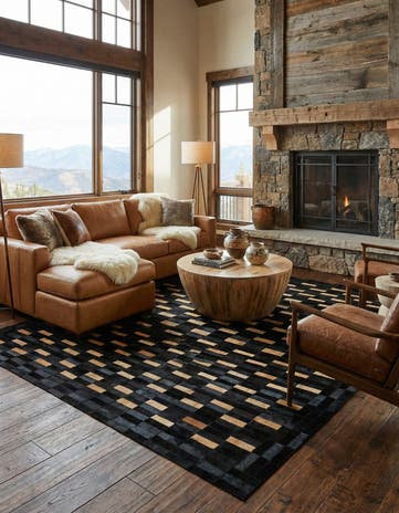 8' 3 x 10' 1 Cowhide - Patchwork Rug