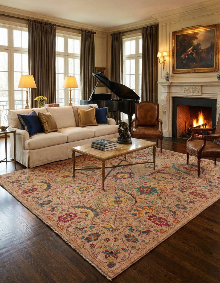 Detail image of 10' x 13' 5  Hand Knotted Oushak Wool Rug