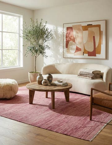 6' 7 x 9' 8 Hand Woven Kilim Modern Wool Rug