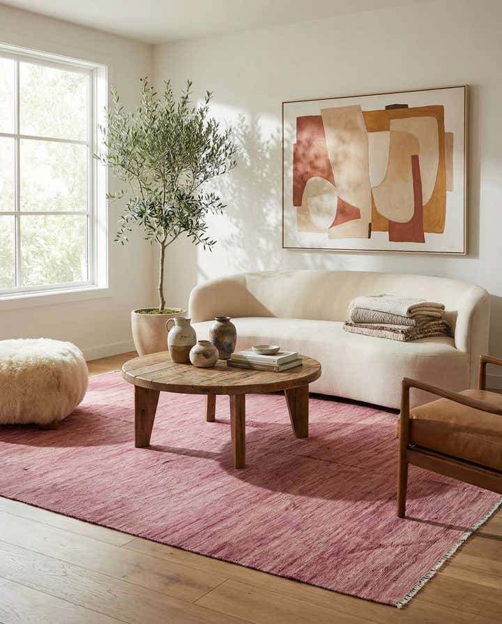 6' 7 x 9' 8 Hand Woven Kilim Modern Wool Rug
