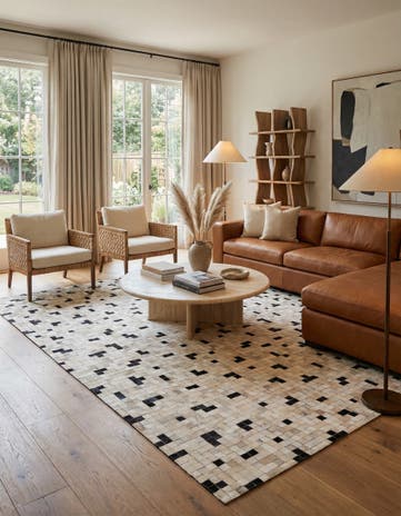 8' x 9' 11 Cowhide Stocks Rug