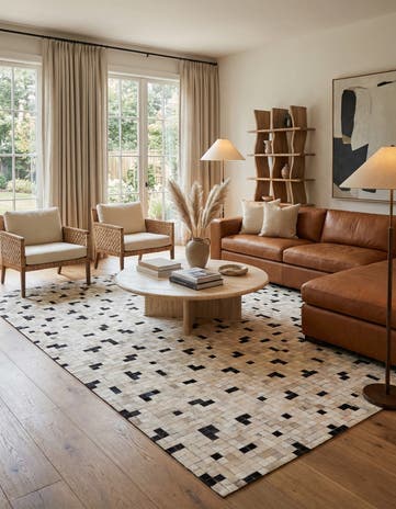 8' x 9' 11 Cowhide Stocks Rug