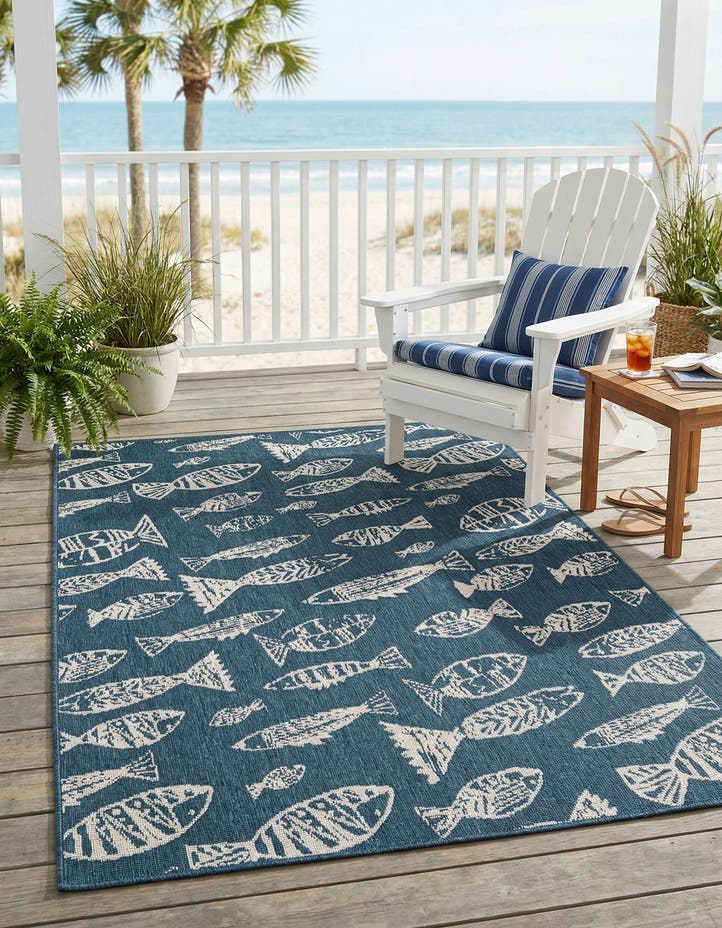 4' x 6' Easy-Clean Coastal Indoor / Outdoo...