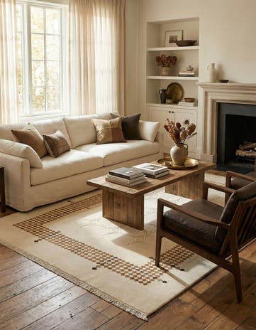 5' 7 x 7' 10 Hand Knotted Darya Wool Rug