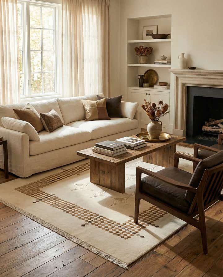 5' 7 x 7' 10 Hand Knotted Darya Wool Rug