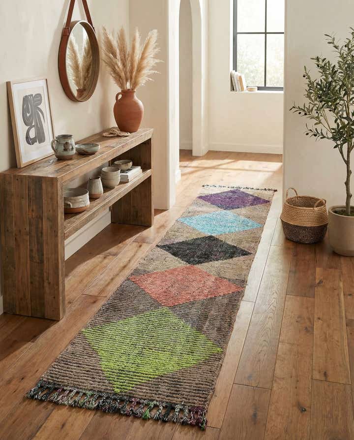 2' 6 x 12' Hand Knotted Moroccan Wool Runner Rug